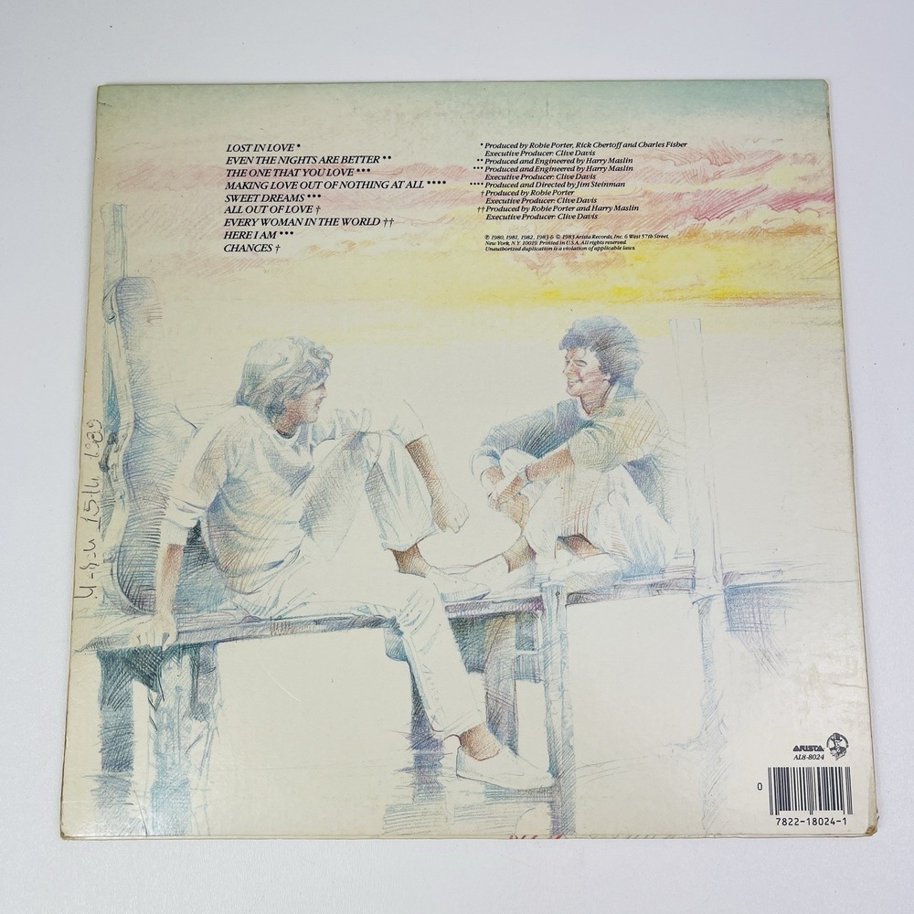Air Supply Greatest Hits Vinyl LP Record 1983 Arista AL8 8024 Vintage Vinyl 12" - Picture 2 of 6